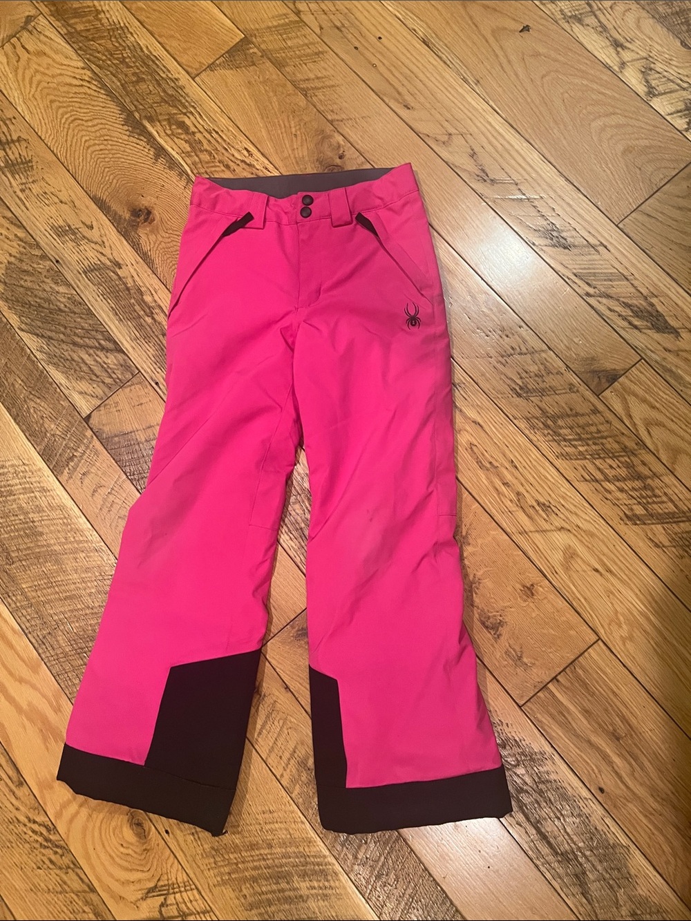 Spyder Girls Pink Raspberry Ski Pants with Black Accents